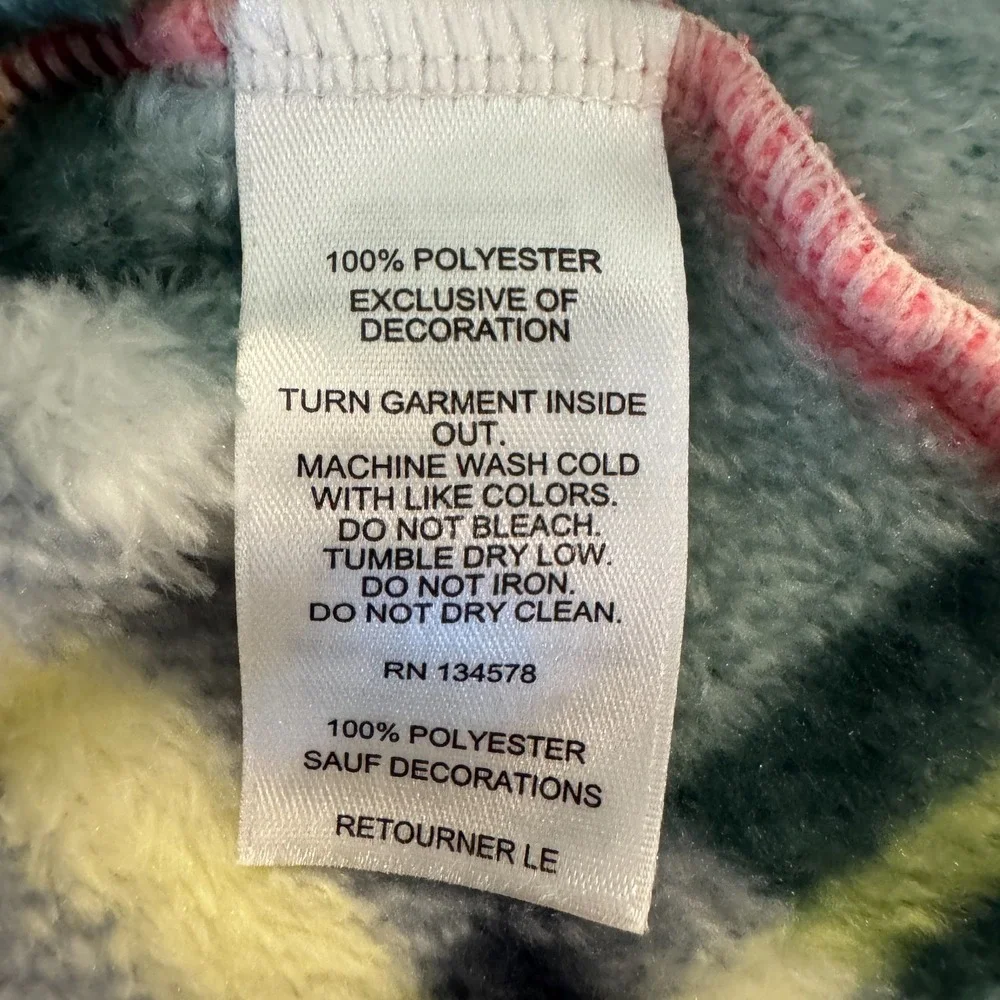 Vineyard Vines Tartan Plaid Teddy Quarter Zip Pullover Women's XL